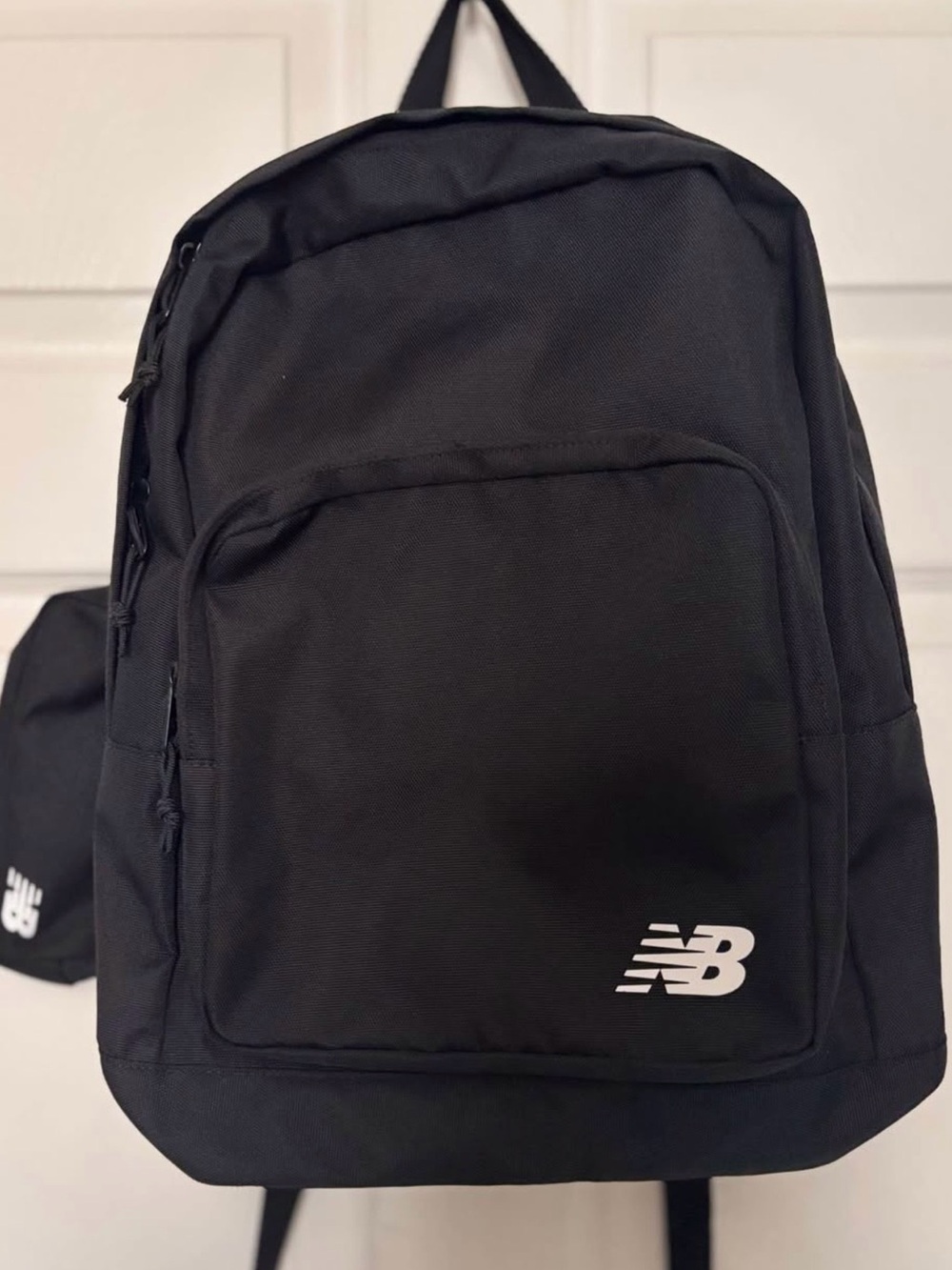 New Balance Black Classic Front-Zip Backpack